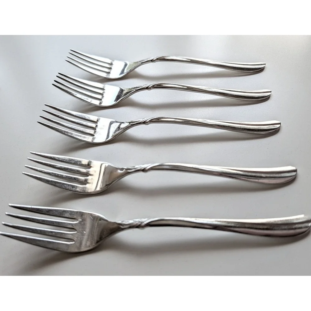 5 Old Company Plate Radiance Silverplate Dinner Forks Vintage IS MCM‎ 6.75